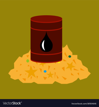 Flat icon on theme arabic business oil and gold vector image Flat icon on theme arabic business oil and gold vector image