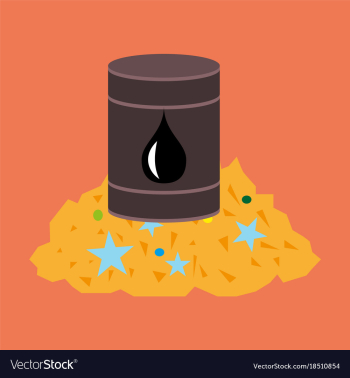 Flat icon on theme arabic business oil and gold vector image Flat icon on theme arabic business oil and gold vector image