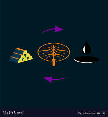 Flat icon on theme arabic business oil exchange vector image Flat icon on theme arabic business oil exchange vector image