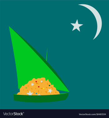 Flat icon on theme arabic business ship with vector image