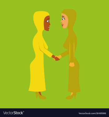 Flat icon on theme arabic business women vector image Flat icon on theme arabic business women vector image