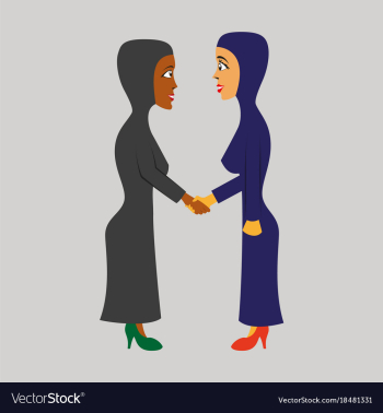 Flat icon on theme arabic business women vector image Flat icon on theme arabic business women vector image