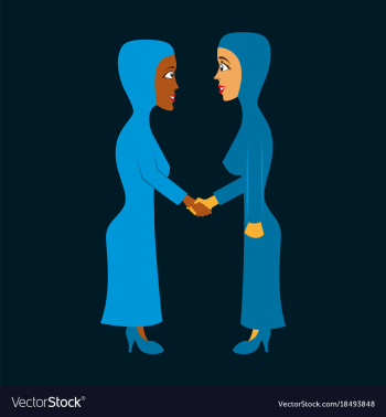 Flat icon on theme arabic business women vector image Flat icon on theme arabic business women vector image