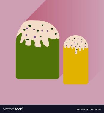 Flat icon with long shadow Easter pastry vector image Flat icon with long shadow Easter pastry vector image