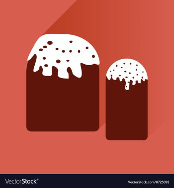 Flat icon with long shadow Easter pastry vector image Flat icon with long shadow Easter pastry vector image