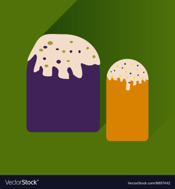 Flat icon with long shadow Easter pastry vector image Flat icon with long shadow Easter pastry vector image