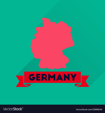 Flat icon with long shadow Germany map vector image Flat icon with long shadow Germany map vector image