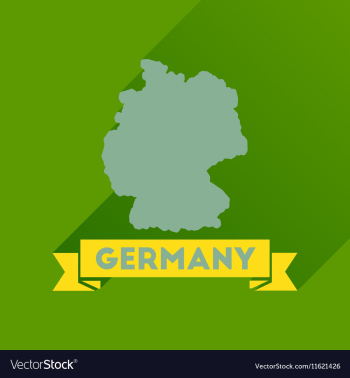 Flat icon with long shadow Germany map vector image Flat icon with long shadow Germany map vector image