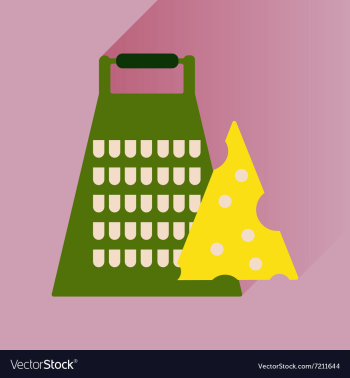 Flat icon with long shadow Grater and cheese vector image Flat icon with long shadow Grater and cheese vector image