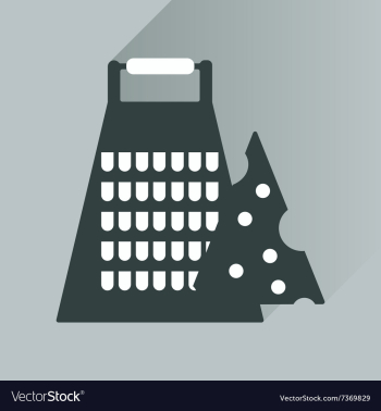 Flat icon with long shadow Grater and cheese vector image Flat icon with long shadow Grater and cheese vector image