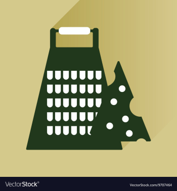 Flat icon with long shadow Grater and cheese vector image Flat icon with long shadow Grater and cheese vector image