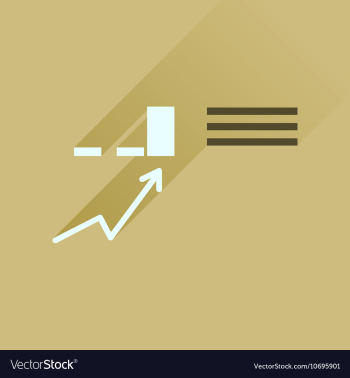 Flat icon with long shadow infographics Business vector image Flat icon with long shadow infographics Business vector image