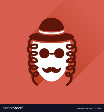 Flat icon with long shadow Jewish man vector image Flat icon with long shadow Jewish man vector image