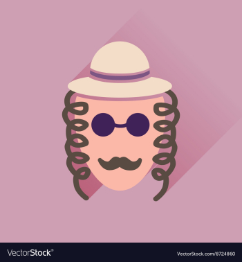 Flat icon with long shadow Jewish man vector image Flat icon with long shadow Jewish man vector image