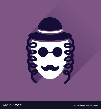 Flat icon with long shadow Jewish man vector image Flat icon with long shadow Jewish man vector image