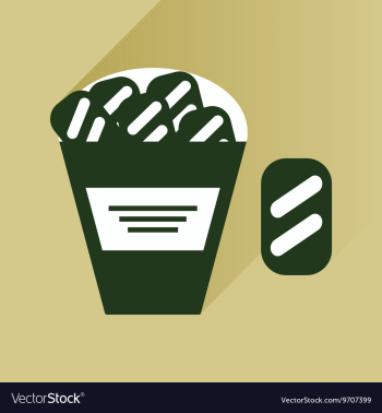 Flat icon with long shadow snack crackers vector image Flat icon with long shadow snack crackers vector image
