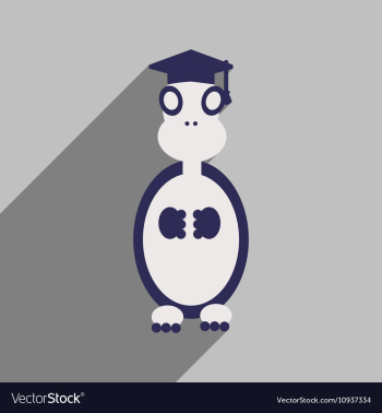 Flat icon with long shadow turtle cartoon vector image Flat icon with long shadow turtle cartoon vector image
