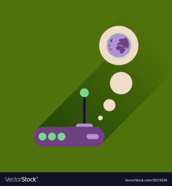 Flat icon with long shadow Wi fi modem vector image