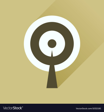 Flat icon with long shadow Wi fi modem vector image