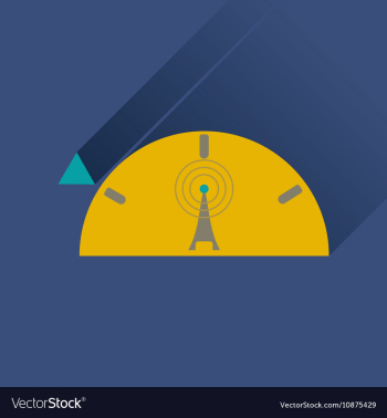 Flat icon with long shadow Wi fi modem vector image