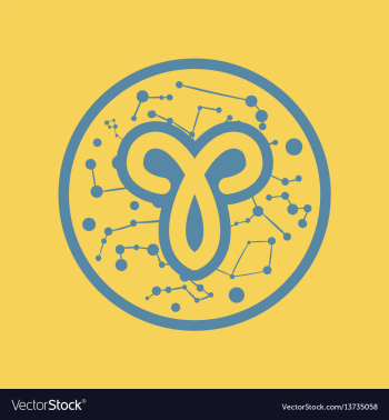 Flat icon zodiac sign aries vector image Flat icon zodiac sign aries vector image