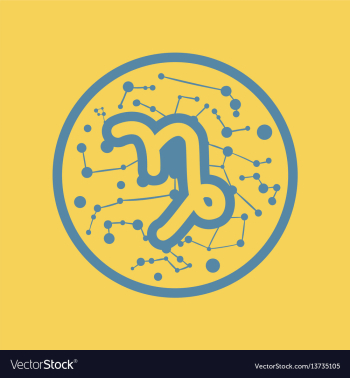 Flat icon zodiac signs capricorn vector image Flat icon zodiac signs capricorn vector image