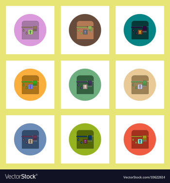 Flat icons Halloween set of box with hand concept vector image Flat icons Halloween set of box with hand concept vector image