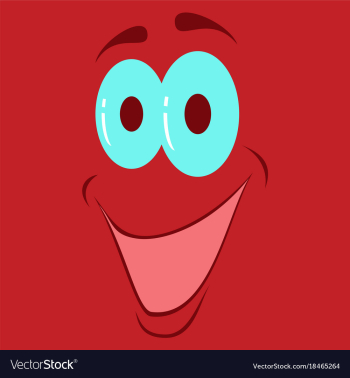Flat icons on theme cartoon face funny emotion vector image Flat icons on theme cartoon face funny emotion vector image