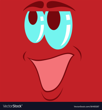 Flat icons on theme cartoon face funny emotion vector image Flat icons on theme cartoon face funny emotion vector image