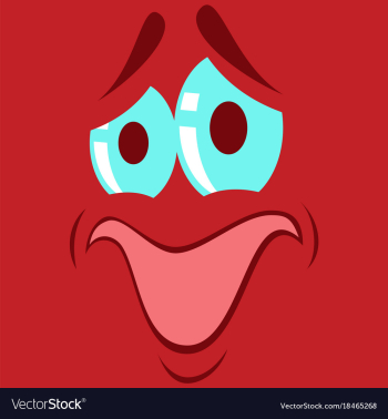 Flat icons on theme cartoon face funny emotion vector image Flat icons on theme cartoon face funny emotion vector image