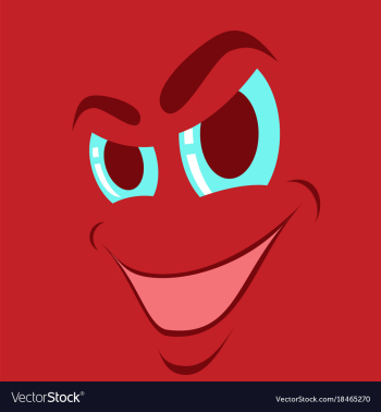 Flat icons on theme cartoon face funny emotion vector image Flat icons on theme cartoon face funny emotion vector image