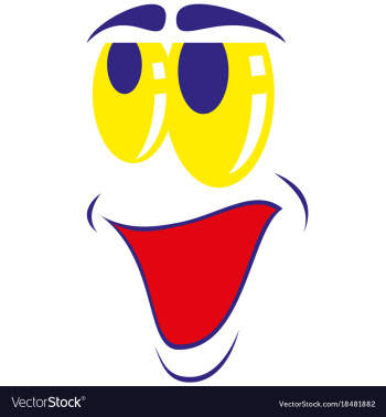 Flat icons on theme cartoon face funny emotion vector image Flat icons on theme cartoon face funny emotion vector image
