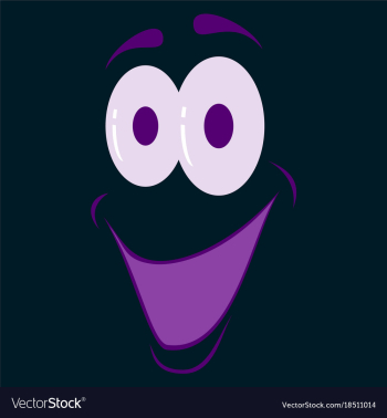 Flat icons on theme cartoon face funny emotion vector image Flat icons on theme cartoon face funny emotion vector image