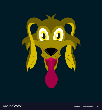 Flat icons on theme funny animals dog vector image