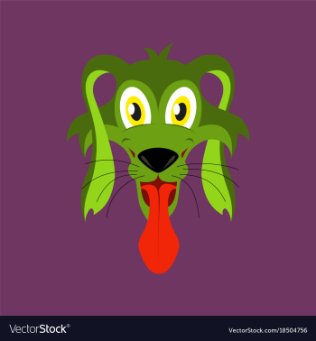 Flat icons on theme funny animals dog vector image