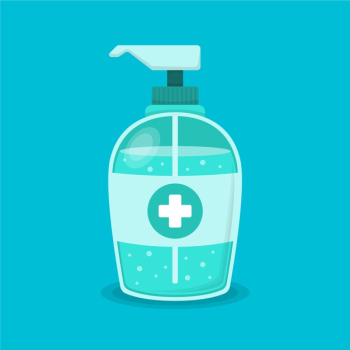 Flat illustration of hand sanitizer Free Vector Flat illustration of hand sanitizer Free Vector