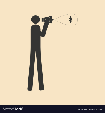 Flat in black and white man yelling into megaphone vector image Flat in black and white man yelling into megaphone vector image