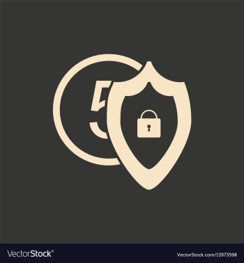 Flat in black and white shield and coins vector image Flat in black and white shield and coins vector image