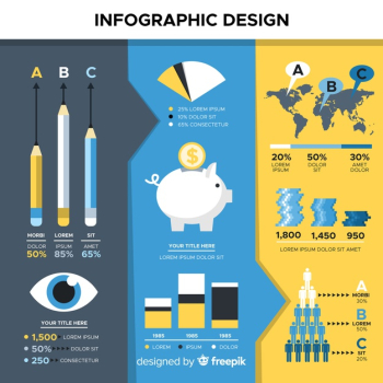 Flat infographic design template Flat infographic design template