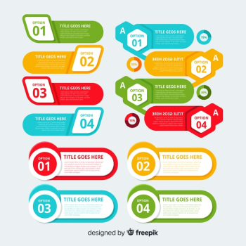 Flat infographic elements Flat infographic elements