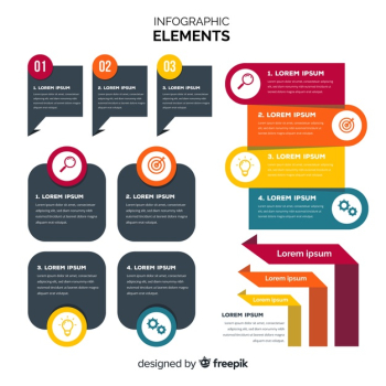 Flat infographic elements Flat infographic elements
