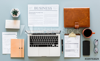 Flat lay of business concept Flat lay of business concept