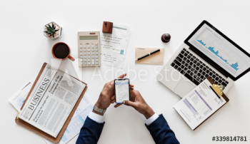 Flat lay of business concept Flat lay of business concept