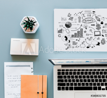 Flat lay of business concept Flat lay of business concept