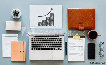 Flat lay of business concept Flat lay of business concept