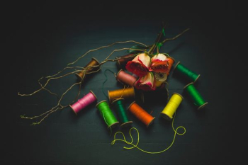 flat lay photo of threads flat lay photo of threads