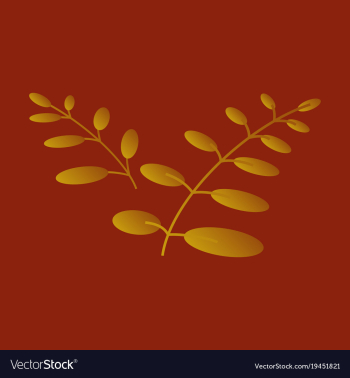 Flat leaves logo template vector image Flat leaves logo template vector image