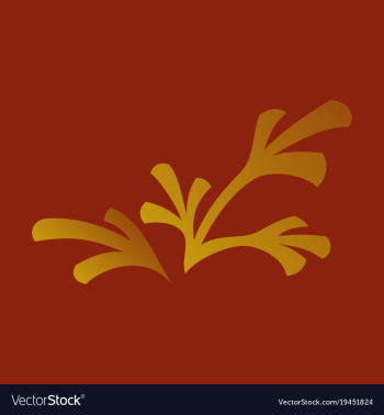 Flat leaves logo template vector image Flat leaves logo template vector image