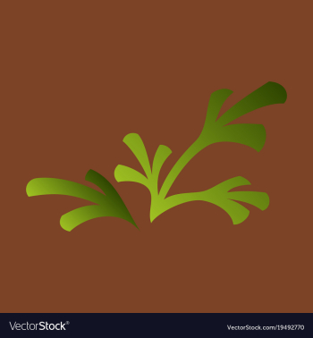 Flat leaves logo template vector image Flat leaves logo template vector image