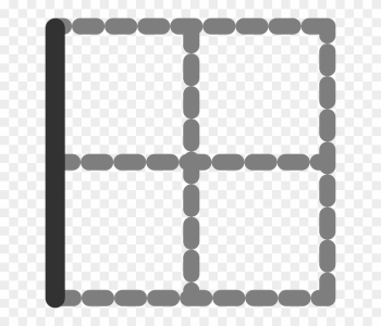 Flat, Left, Spread, Table, Cell, Border, Spreadsheet - Borders Icon